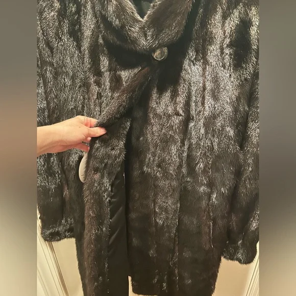 ADOLFO Mink Fur Coat Womens size 12 NEW - Picture 5 of 16